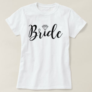 T-shirt Jeune mariée de fantaisie de la typographie   de