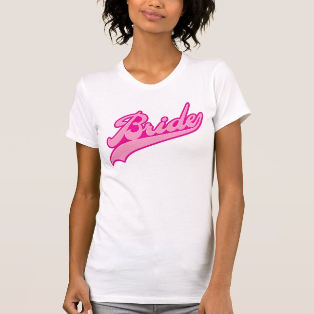 T-shirt Jeune mariée de parc de base-ball (Devant)