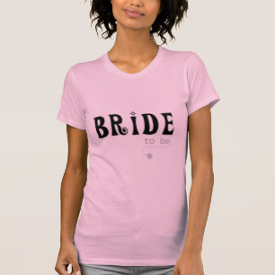 T-shirt Jeune mariée noire/grise à être