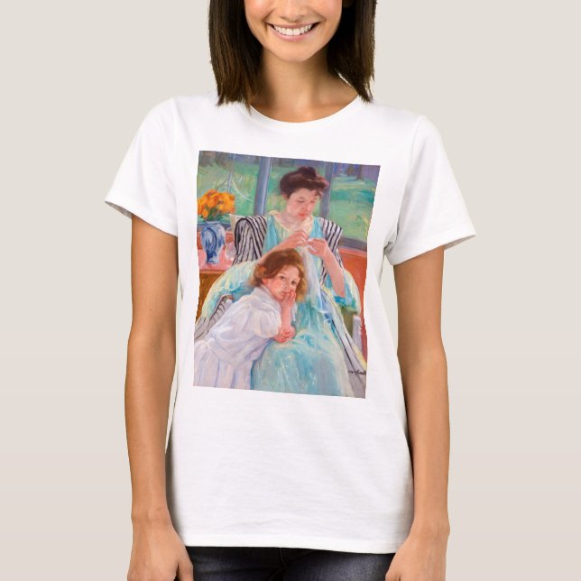 T-shirt Jeune mère coudre, Mary Cassatt (Devant)
