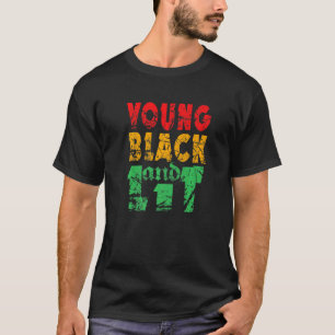 T-shirt Jeune Noir Et Fierté Lit Histoire Africaine-Améric