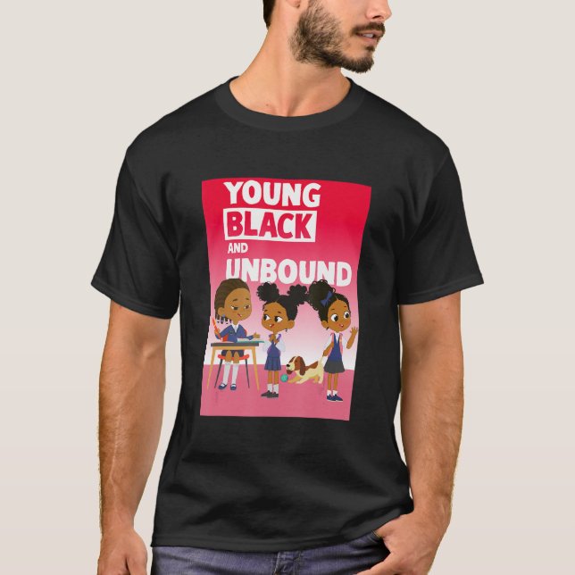 T-shirt Jeune Noir et non lié (Devant)