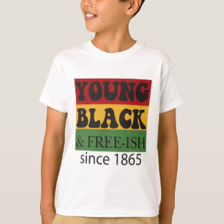 T-shirt Jeune Noir libre-ish depuis 1865 Mois de l'histoir