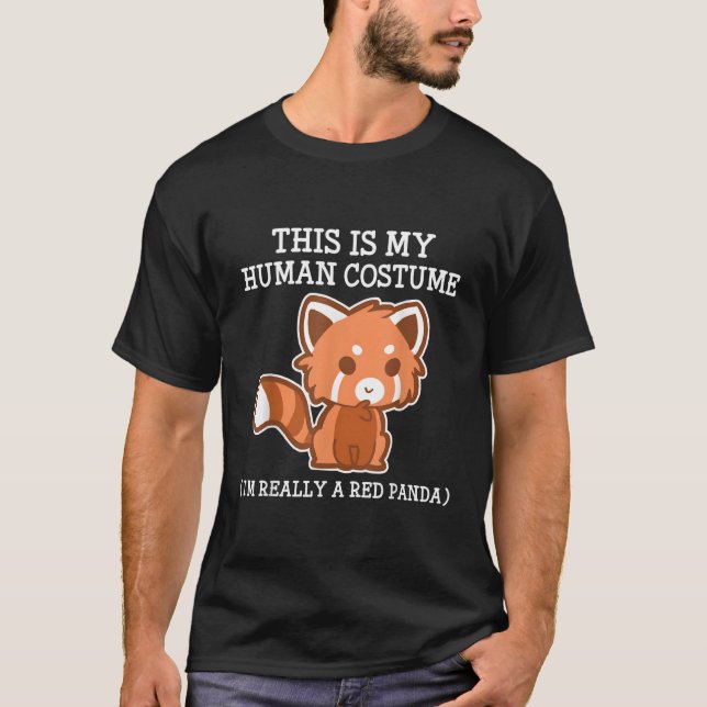 T-shirt Jeune Panda Rouge (Devant)