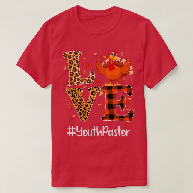 T-shirt Jeune Pasteur Aimer Thanksgiving Leopard Turquie A (Design devant)