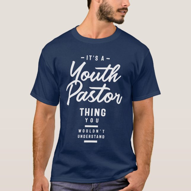 T-shirt Jeune Pasteur Cadeau Funny Titre du travail Profes (Devant)