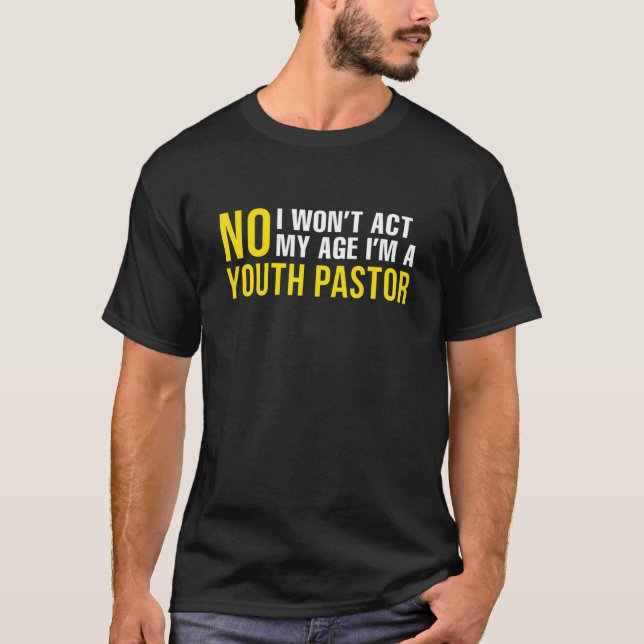 T-shirt Jeune Pasteur Sermon Eglise Jésus Christ W (Devant)