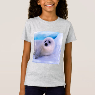 T-Shirt Jeune phoque à harpe couvert de flocons de neige