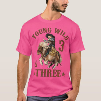 T-shirt Jeune Sauvage Et Trois Cowboy 3E Anniversaire Garç