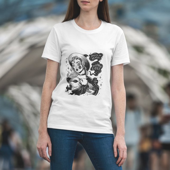 T-shirt Jeune Sorcière Et Lapin (Créateur téléchargé)