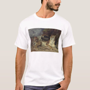 T-shirt Jeune tigre jouant avec sa mère, 1830 (huile