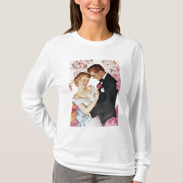 T-shirt Jeunes couples dans le tenue de soirée (Devant)
