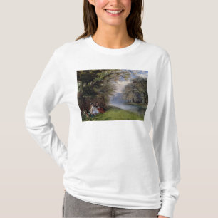 T-shirt Jeunes dames par une rivière