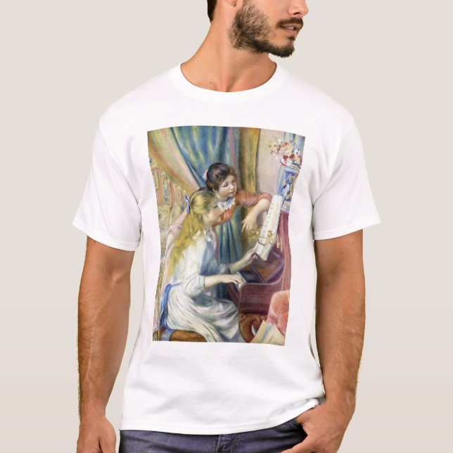 T-shirt Jeunes filles au piano de Pierre Renoir (Devant)