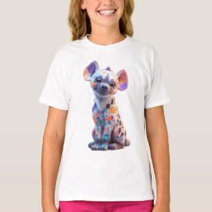 T-shirt Jeunes Hyènes Peintes Colorées