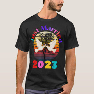 T-shirt Jeunes mariés amoureux couples femmes & hommes mar