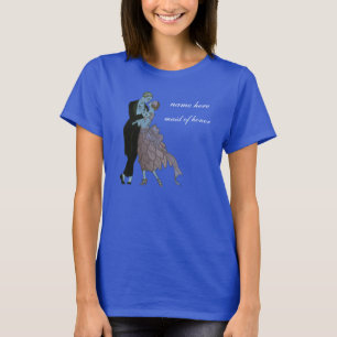 T-shirt Jeunes mariés Art Déco vintage, danse de mariage d