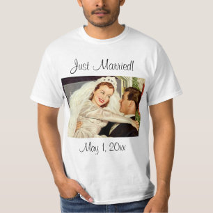 T-shirt Jeunes mariés de mariage vintage, mariée et mari h