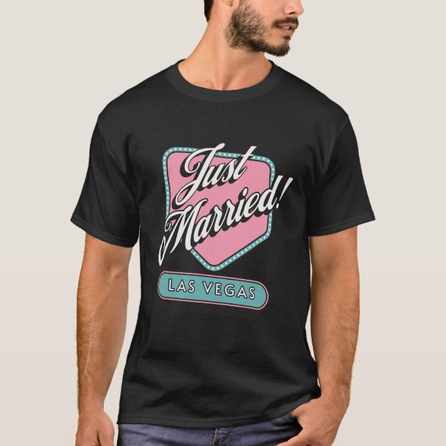 T-shirt Jeunes Mariés Las Vegas Mariage Mariée Mari  (Devant)