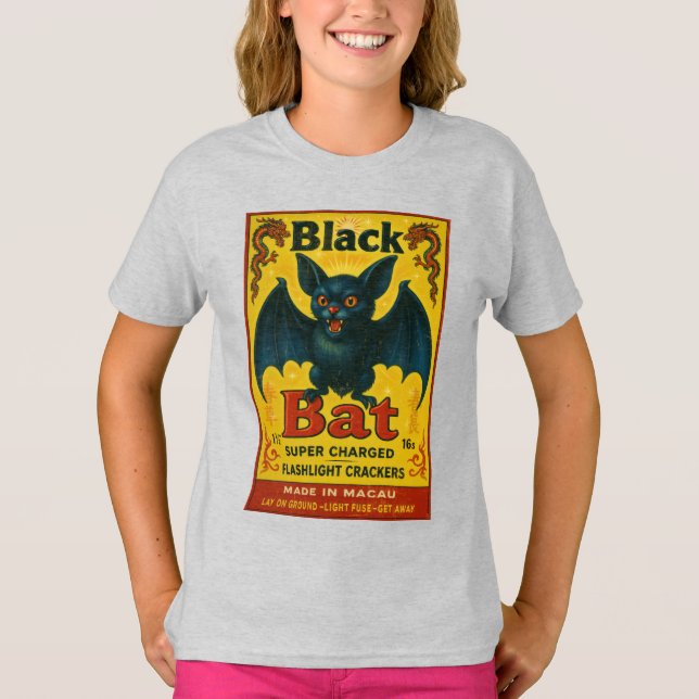 T-shirt jeunesse Black Bat Retro Firecracker (Devant)