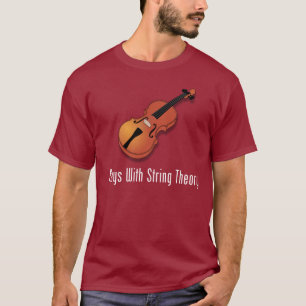 T-shirt Jeux avec la théorie de ficelle - violon