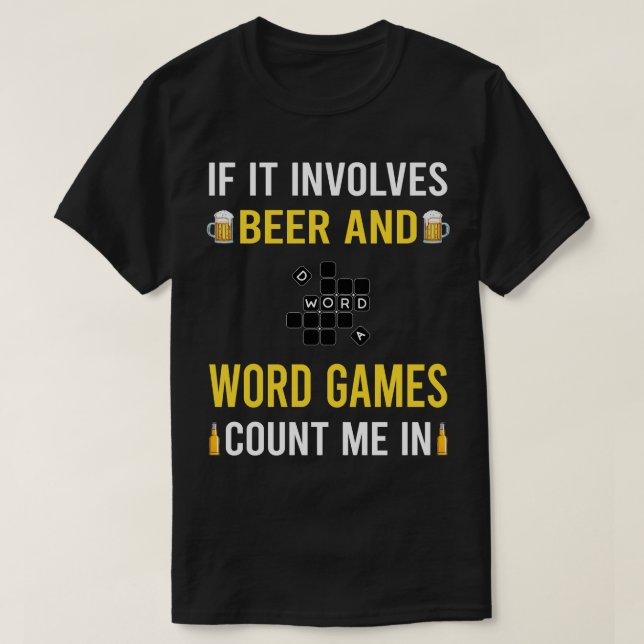 T-shirt Jeux De Bières Et De Mots (Design devant)