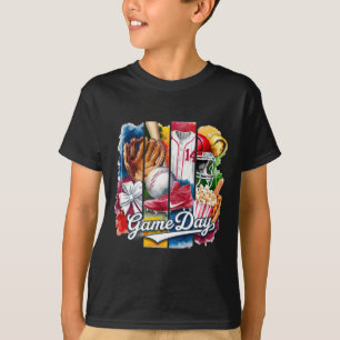 T-shirt Jeux de jour Sports aquarelle Collage