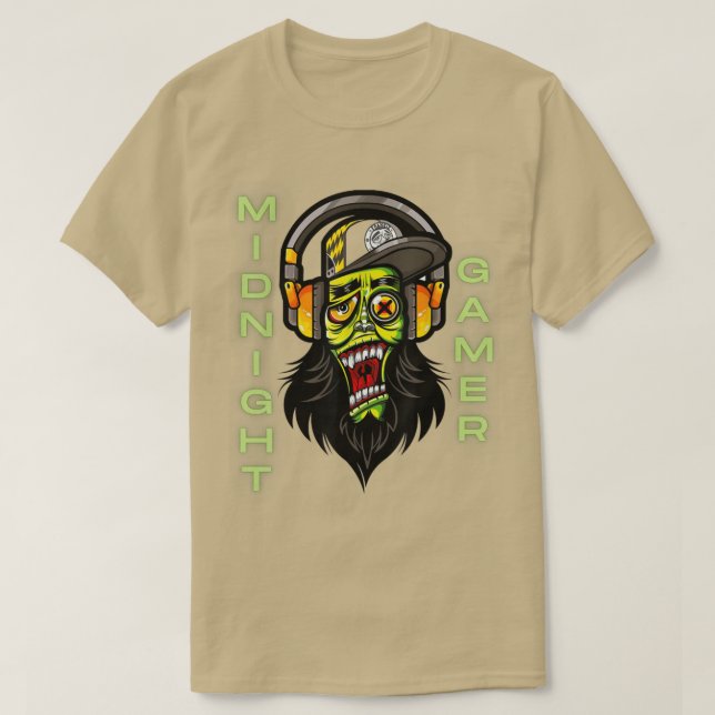 T-SHIRT JEUX DE MINUIT, JEUX VIDÉO, JOUEUR VIDÉO, JEUX (Design devant)