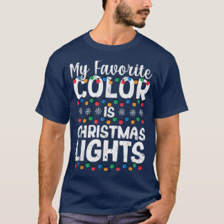 T-shirt Jeux de Noël PJ's Pyjamas Lumière Ma couleur préfé