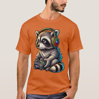 T-shirt Jeux de raton laveur de jeux vidéo Raton laveur Am