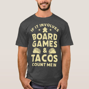T-shirt Jeux de société et Tacos Funny Game Night Host
