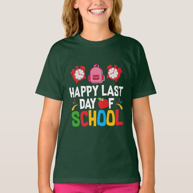 T-SHIRT JEUX DERNIER JOUR D'ÉCOLE (Devant)