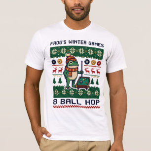 T-shirt Jeux d'hiver de grenouille - Billard 8 Ball Hop