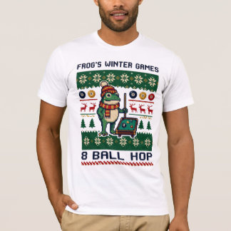 T-shirt Jeux d'hiver de grenouille - Billard 8 Ball Hop