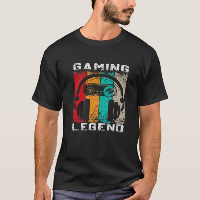 T-shirt Jeux Legend PC Gamer Son Brother Jeux Vidéo Con (Devant)