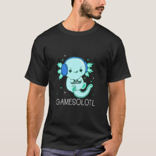 T-shirt Jeux mignons Axolotl Salamandre mexicaine Joueur