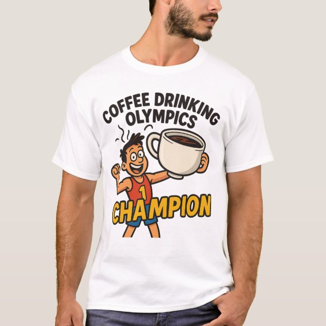 T-Shirt Jeux Olympiques de Boisson de Café - Caféi (Devant)