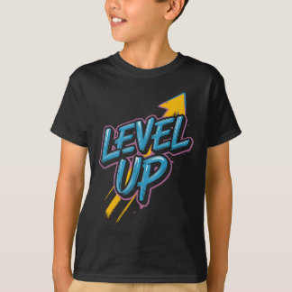 T-shirt Jeux Rétro : Montez de Niveau Garçons Filles Homme