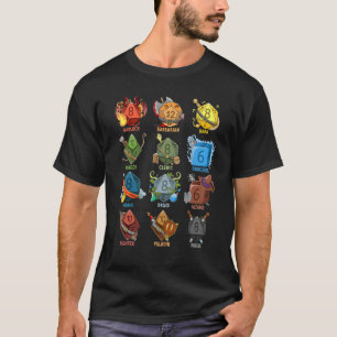 T-shirt Jeux Tablett Rôle Nerd Jouer Dice Jeu Jeu Jeu RPG