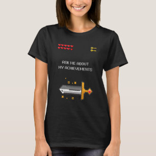 T-shirt Jeux Vidéo 8 Bits Me Demander À Propos De Moi Réal