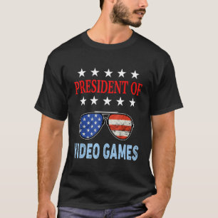 T-shirt Jeux Vidéo Accessoires Usa Drapeau Jeux Vidéo Sayi