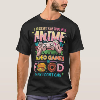 T-shirt Jeux Vidéo Anime Nourriture - Anime Anime Aidants 