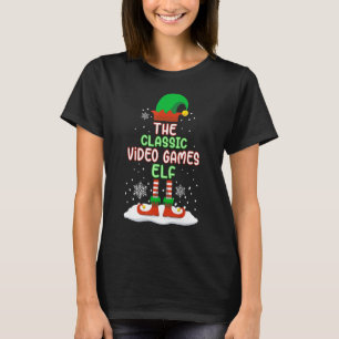 T-shirt Jeux Vidéo Classique Famille Elf Correspondant Chr