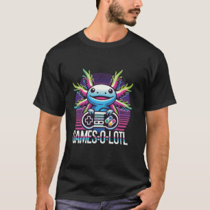 T-shirt Jeux Vidéo de console Axolotl Gamesolotl Gam