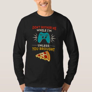 T-shirt Jeux Vidéo Drôle Et Pizza Lover Retro Gag Gamer