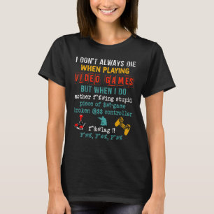 T-Shirt Jeux Vidéo Drôle Tee pour Contrôle Ga