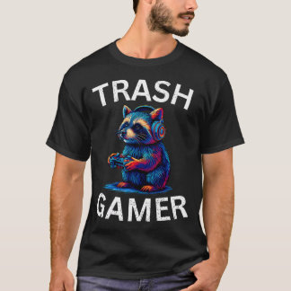 T-shirt Jeux vidéo drôles de raton laveur Raton laveur Pou
