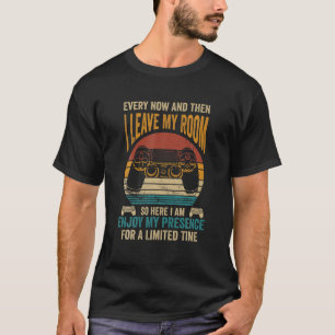 T-shirt Jeux vidéo drôles de temps en temps je quitte mon