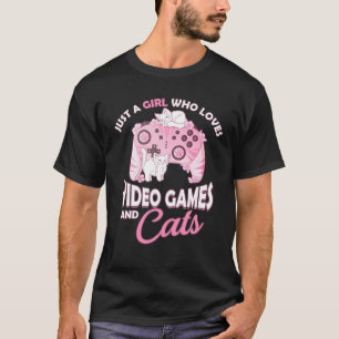 T-shirt Jeux Vidéo Et Chats Pajamas De Joueur Pour Les Fil
