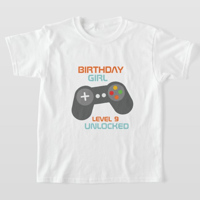 T-shirt Jeux Vidéo Fille Anniversaire Fête à thème (Poser)